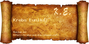 Krebs Euniké névjegykártya